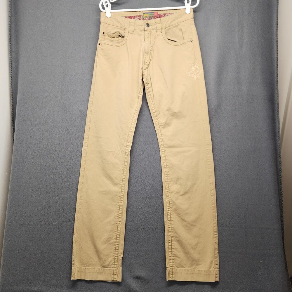 La Martina Jodhpur Pants Women 32 Khaki Beige Embroidered Polo Crest Casual Logo